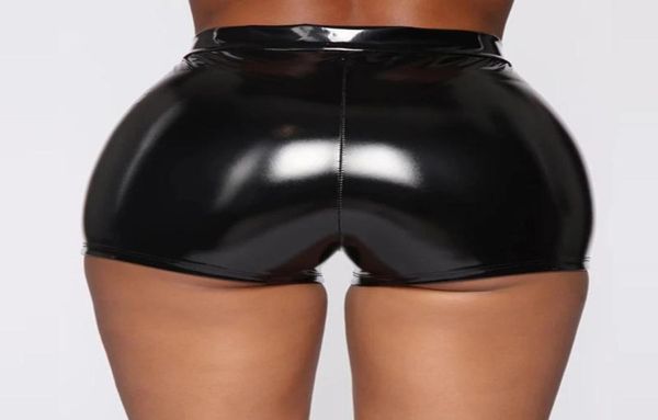 

glossy bag hip latex shorts bottom underwear women high waist leather pants short erotic shiny shaping pvc boxer5199367, White;black