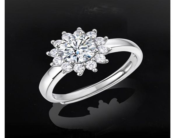 

1ct moissanite women ring solitaire rings 925 silver257y019866019, Golden;silver