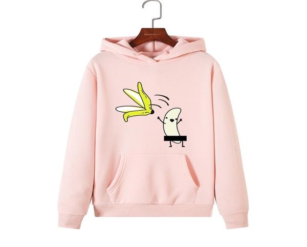 

singrain funny vegan banana hoodies winter pocket cartoon fruits hooded sweatshirt long sleeves autumn oversized print polerones y2729756, Black