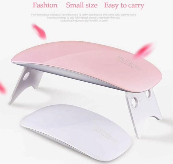 

sun mini nail dryer lamp 6w portable usb charge nail gel polish manicure lacquer tool 45s 60s timer led light fast dry gel5337796