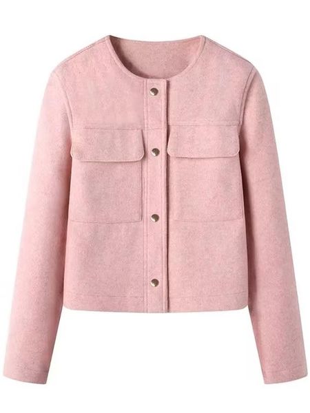 

women's jackets zxqj women 2023 fashion front gold button loose padded jacket coat vintage long sleeve patch pockets female outerwear c, Black;brown