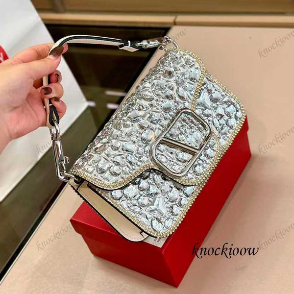 

cowhide rhinestone crystal decorated designer shoulder bag designer bag crossbody bag luxurys handbags designer women bag luxury bag 0821