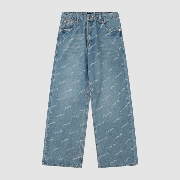 

blcg lencia loose fit jeans women jeans mens luxury designer jeans relaxed ripped cool guy causal hole denim fashion brand fit jean man wash, Blue