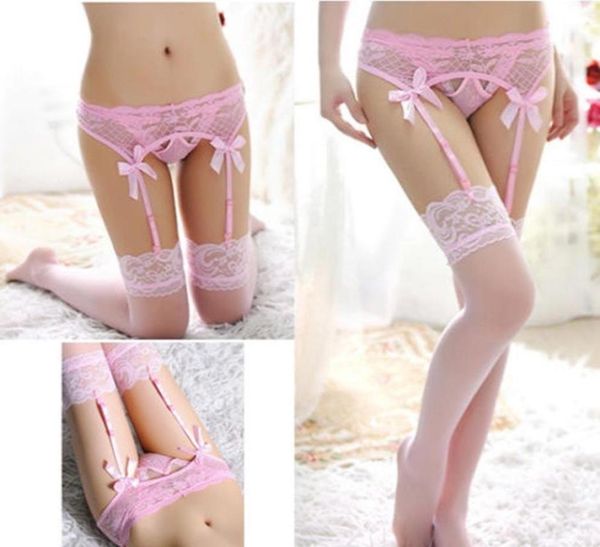 

garters 1 pair sheer fashion thighhighs stocking and garter belt suspender for female summer style lady girl pink4319964, Black;white