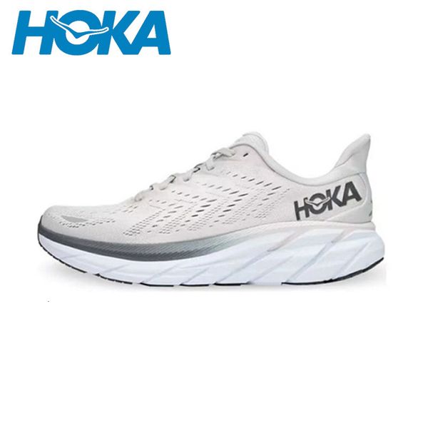 

dress shoes hoka clifton 8 men cushioning running shoes breathable durable casual outdoor marathon light road sneakers women 230818, Black