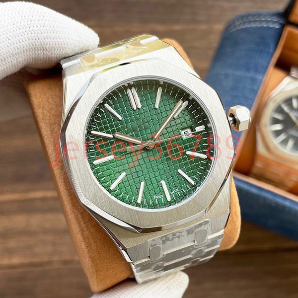 

business mens watch 41mm watches automatic movement sapphire glass 5 atm rubber watchband diving super luminous mens watch 2023 waterproof a, Slivery;brown