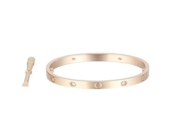 

love screw bracelet designer bracelets luxury jewelry women bangle classic titanium steel alloy goldplated craft colors goldsilv6195880, Black