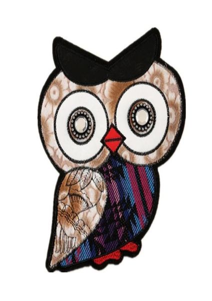 

clothing accessories owl shape embroidered patch sewing tools14792417910352, Black