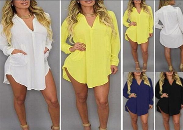 

summer v neck short beach dress chiffon white mini loose casual t shirt dress plus size women clothing3822095, Black;gray