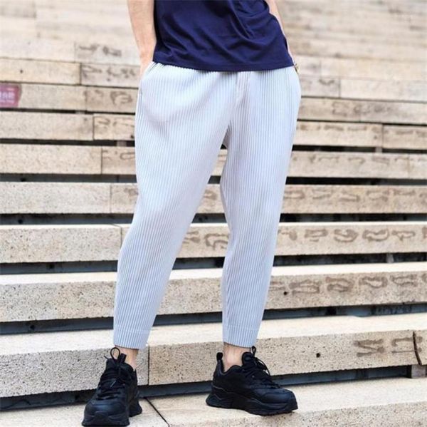 

men039s pants homme plisse pleated fabric loose casual harun feet trendy men39s trousers2938999, Black