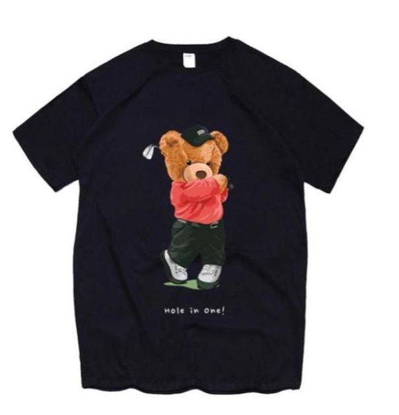

fashion cool bear women tshirt short sleeve student oversized tshirt lady cartoon printing harajuku women clothes s4xl511995888559, White;black