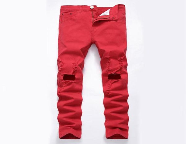 

spot jeans europeanstyle spring and summer fashion casual tide burst models nostalgic big tattered men039s denim trousers88679719027425, Blue