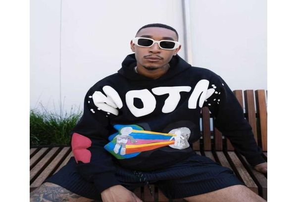 

cpfm kid cudi hoodie album foaming letter graffiti sweater high street designer casual loose hooded1276138, Black