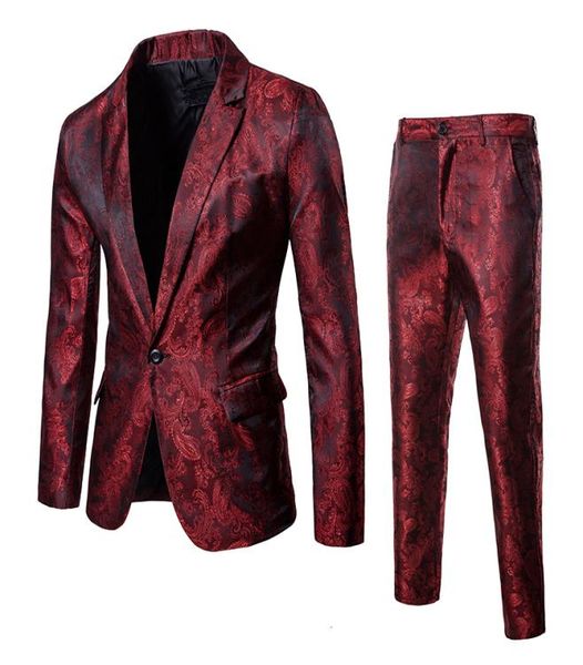 

mens suits blazers bar party dress stage wedding show suit master of ceremonies model mens twopiece set suit 2211184317070, White;black
