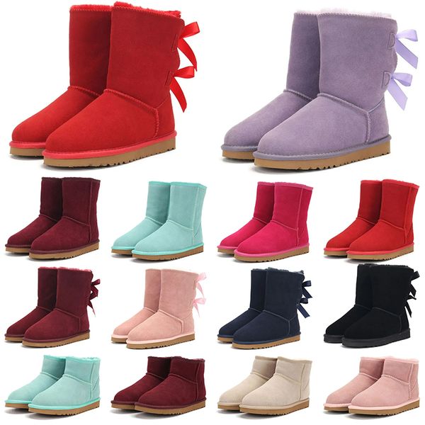 

women designer uggity ultra mini boots platform matte fur snow uggity boot antilope chestnut sand suede wool comfort winter designer ankle b, Black