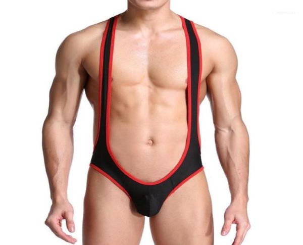 

stretch shaper open back leotard men039s underwear bodysuit male jumpsuits wrestling singlets guy jockstrap shaper onepie1832546, Black;brown