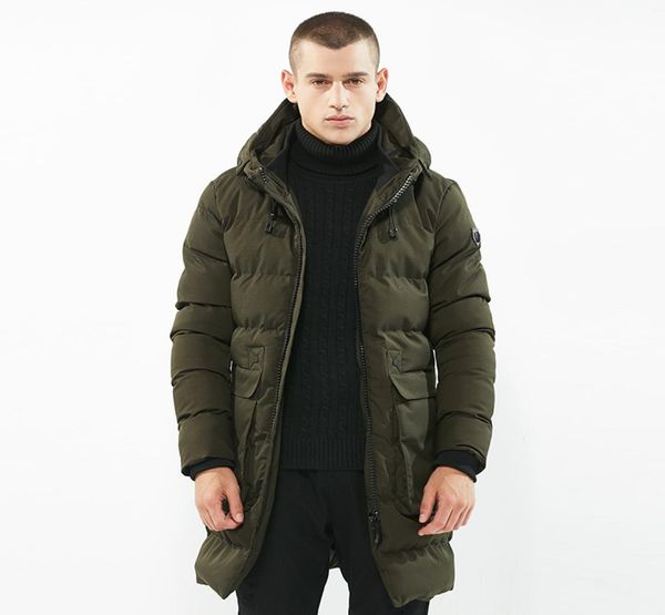 

parka men coats long winter jacket men thicken hooded outwear warm coat brand clothing casual mens overcoat veste homme3025077, Black