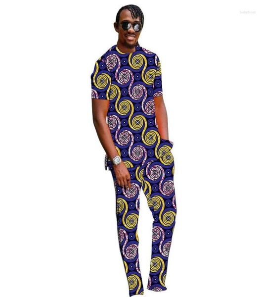 

men039s tracksuits nigerian fashion short sleeves men39s sets patchwork elastic waist pants african male wedding groom 5776554, Gray