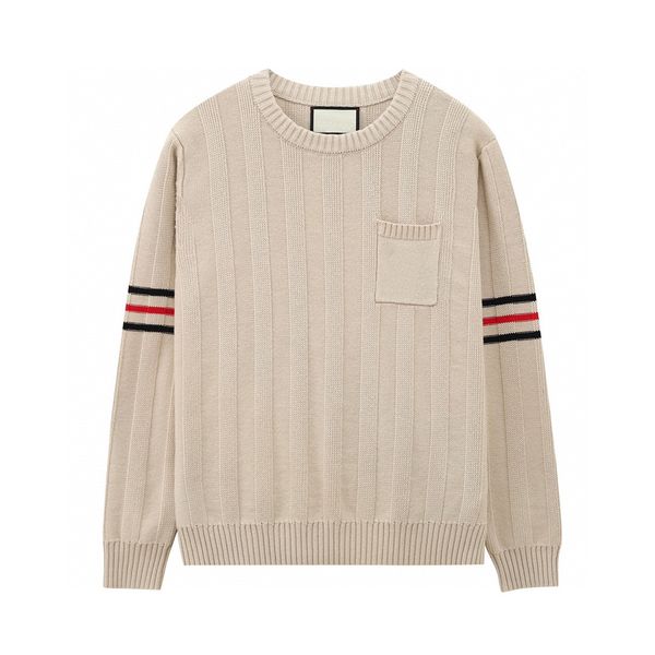 

men's plus size hoodies & sweatshirts jacquard letter knitted sweater in autumn / winter acquard knitting machine e custom jnlarged det, Black;brown