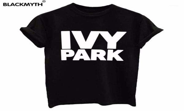 

whole women039s oneck ivy park letters print summer t shirt short sleeves white black slim tee shirt18343178