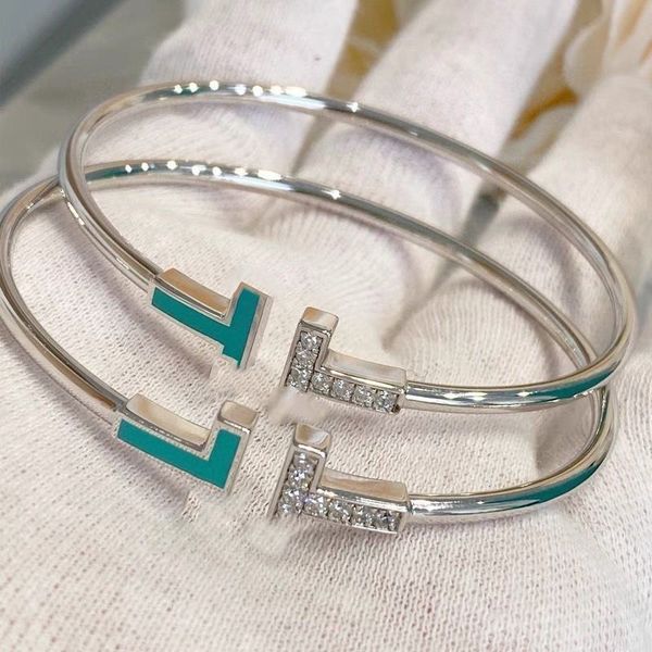

bracelet designer jewelry t family's same style bracelet women's white shell bare body with diamond sterling colorless fashion sty, Black