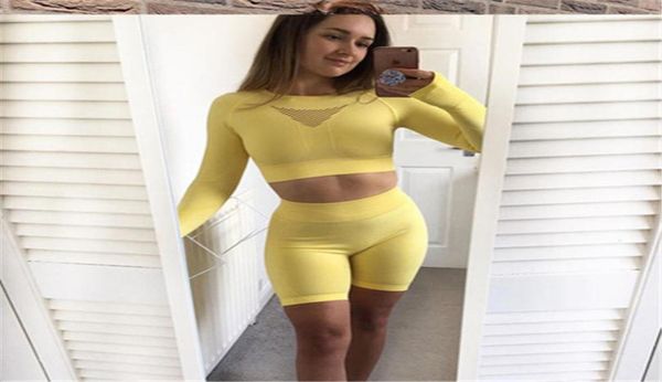 

womens seamless yoga vest fashion trend solid color u vest bra short tshirt shorts female back running fitness skinny t4275356, White