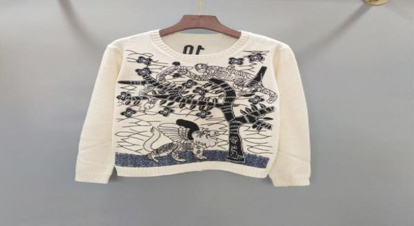 

2022 knitted sweater women lady039s jungle tiger cashmere sweatshirt sweaters streetwear pullovers outdoor double side jumper2375435, White;black