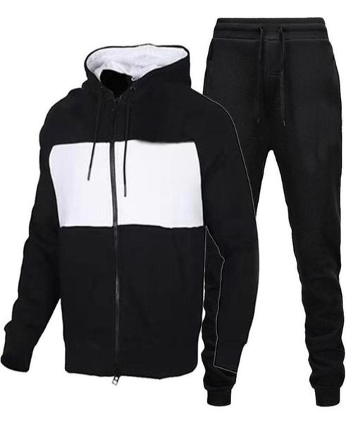 

men039s tracksuits autumn winter tracksuit men suits casual hoodies warm zip up sweatshirts two piece sets jacketpants male ou9384663, Gray