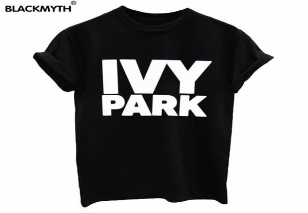 

whole women039s oneck ivy park letters print summer t shirt short sleeves white black slim tee shirt15130444