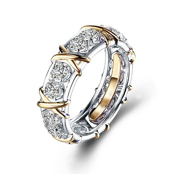 

designer ring luxury rings cubic zirconia mens ring designer jewelry ring for man women ring with diamond ring for woman 18k gold plated cou, Golden;silver
