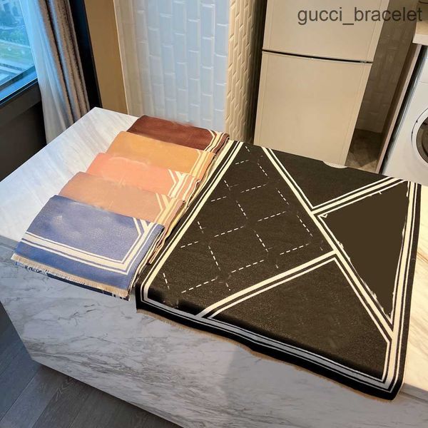 

winter warm cashmere scarf designer luxury fashion scarfs scarves double letter printed sciarpa schal scarfs echarpe scarfes soft touch wrap, Blue;gray