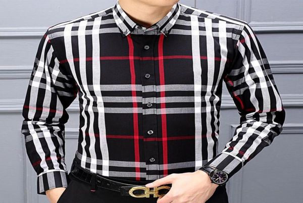 

luxurys designers dress shirt menswear fashion society black men solid color business casual mens long sleeve m3xl5158734388, White;black