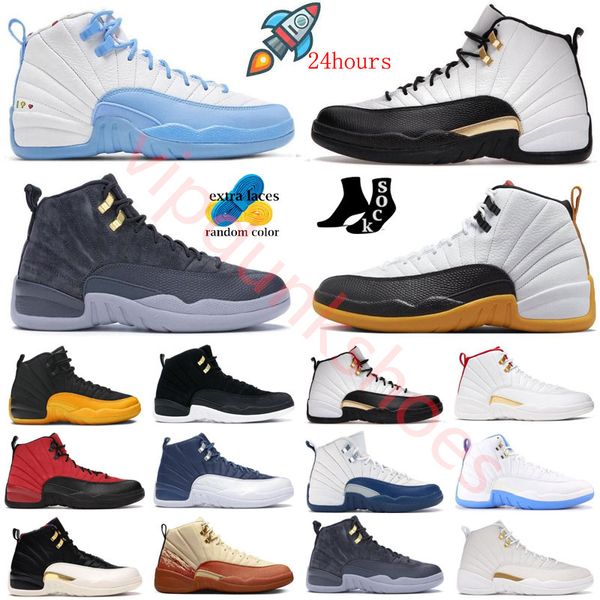 

basketball shoes jumpman 12 men sneaker black taxi brilliant orange university gold playoff racer blue dark concord royalty game royal frenc