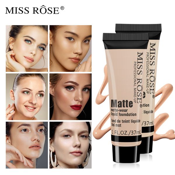 

miss rose foundation condealer 37ml high coverage makeup base lasting facial concealer cream waterproof face brighten base color corrector