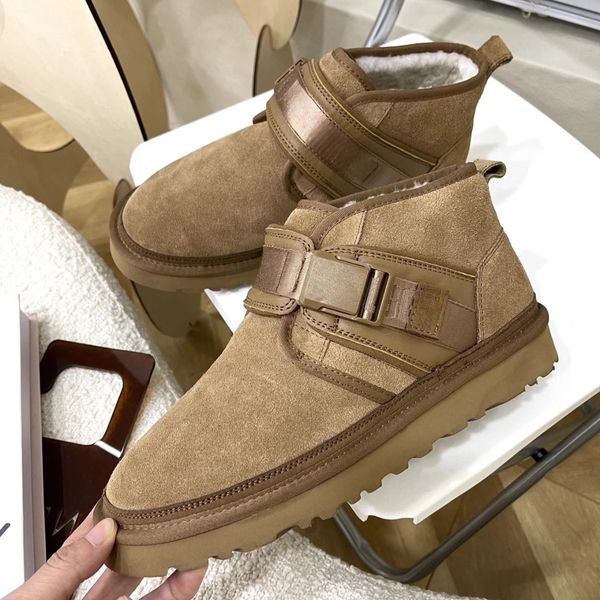 

men's boots australiadesigner boots boots ultra boot designer platform snow boots australia fur warm shoes real leather chestnut ankle, Black