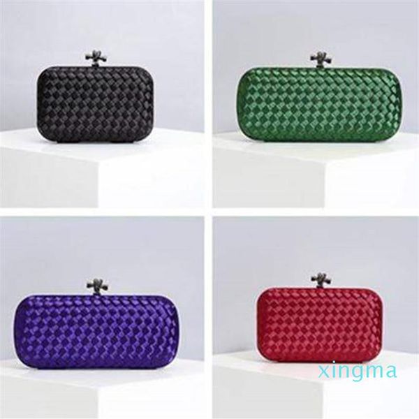 

women handbag purse woven silk clutches evening bags wedding box dinner party clutch ladies shoulder messenger bag2828