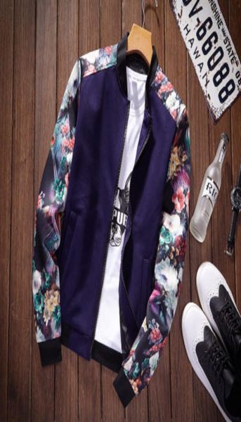 

floral bomber jacket men patchwork flowers long sleeve zipper jackets coat men039s pilot jacket plus size m5xl sh1909151988231, Black;brown