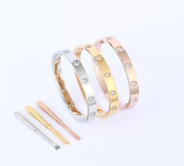 

ca love screw bracelet designer bracelets luxury jewelry women bangle fashion accessories titanium steel alloy goldplated never f2889305, Black