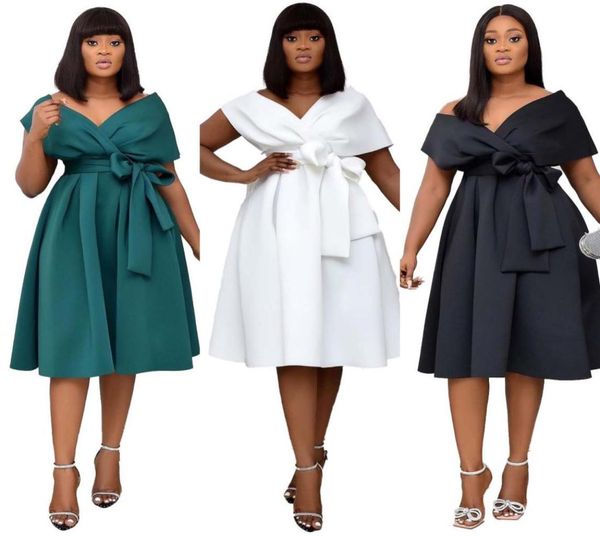 

women dress bow elegant wedding party dresses for girls 2022 summer plus size woman clothing sxxxl femme vestidos2879715, Black