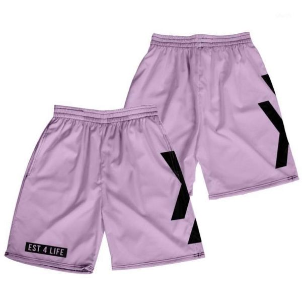 

men039s shorts men039s custom est 4 life pastel lavender summer holiday womenmen elastic streetwear beach4442417, White;black
