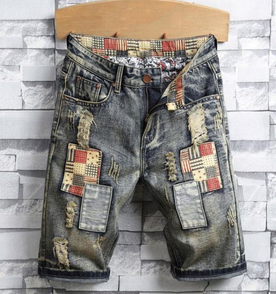 

new fashion mens ripped short jeans summer clothing summer shorts breathable denim shorts male7055137, Blue