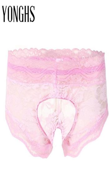 

women039s panties crotchless sissy for erotic lingerie mens see through underwear gay male thong floral pattern tback brie1574991, Black;pink