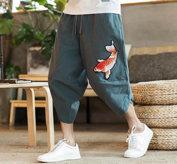 

men039s pants 2021 summer fashion jogger harem pant men black baggy cotton casual calf male hip hop oversized streetwear korean4345249