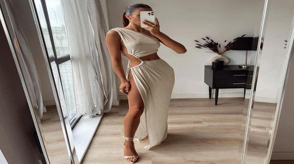 

casual dresses spring summer women maxi dress sleeveless vintage skew street asymmetrical chic party solid bodycon femalecasu3752830, Black;gray