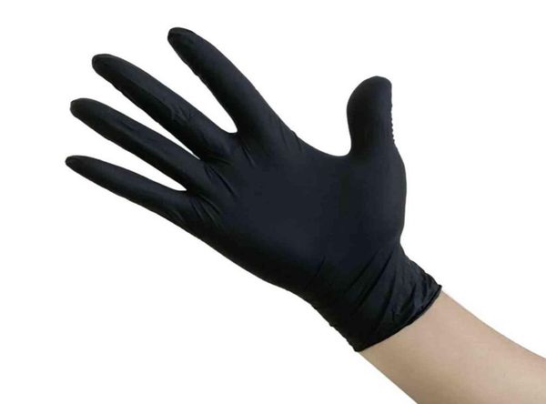 

100pc disposable gloves black food cleaning restaurant home work protective vinyl nitrile blend gloves latex safety 54536690