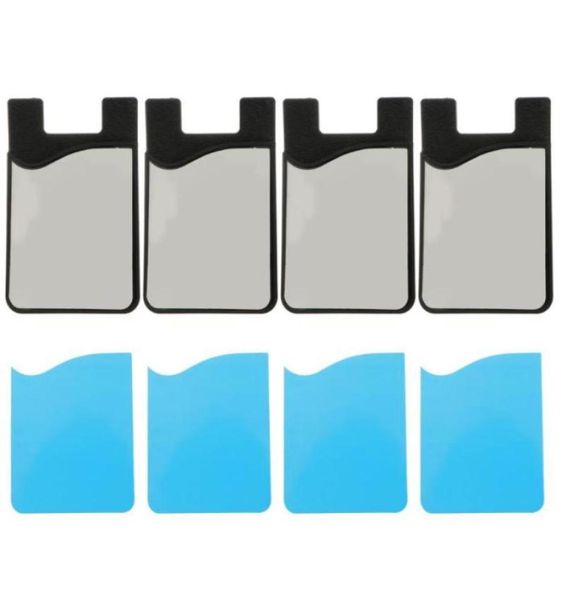 

10pcs sublimation blank silicone cards sleeve diy personalized holder sewing notions tools52020037737972, Black