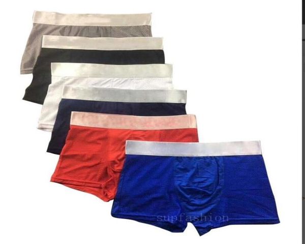 

5pcslot mens underwear boxer shorts modal gay male boxers underpants breathable new mesh man underwear mxxl 353880, Black;white