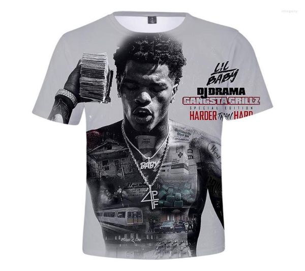 

men039s tshirts rapper lil baby 3d printed harajuku t shirt summer short sleeve tshirt casual streetwear oversize 8837515, White;black