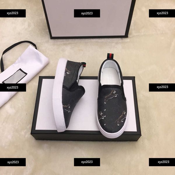 

23ss kids casual shoe child sneakers baby shoes spring new arrival classic animal design boutique shoe box children's size 23-35, Black;red