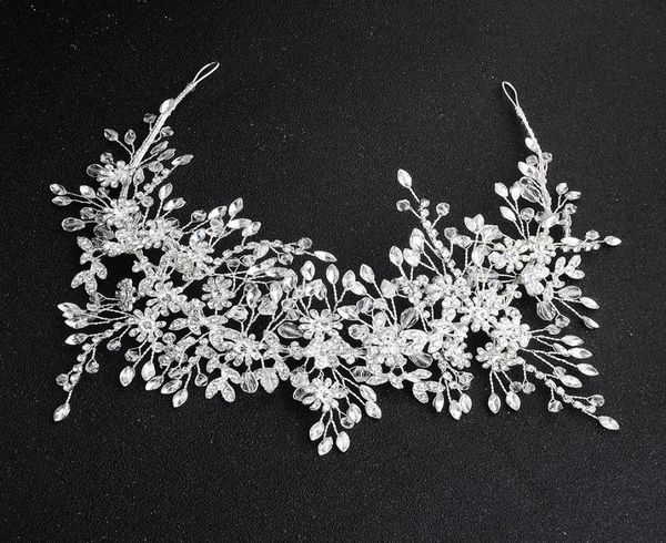 

2019 luxurious rhinestone crystal headband bride hair accessories wedding crystal hairbands headbands silver crystal bridal hair b7226966, Slivery;golden